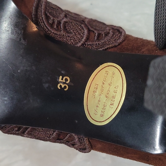 YVES SAINT LAURENT vintage mesh block shoe Size 35 - Picture 14 of 16